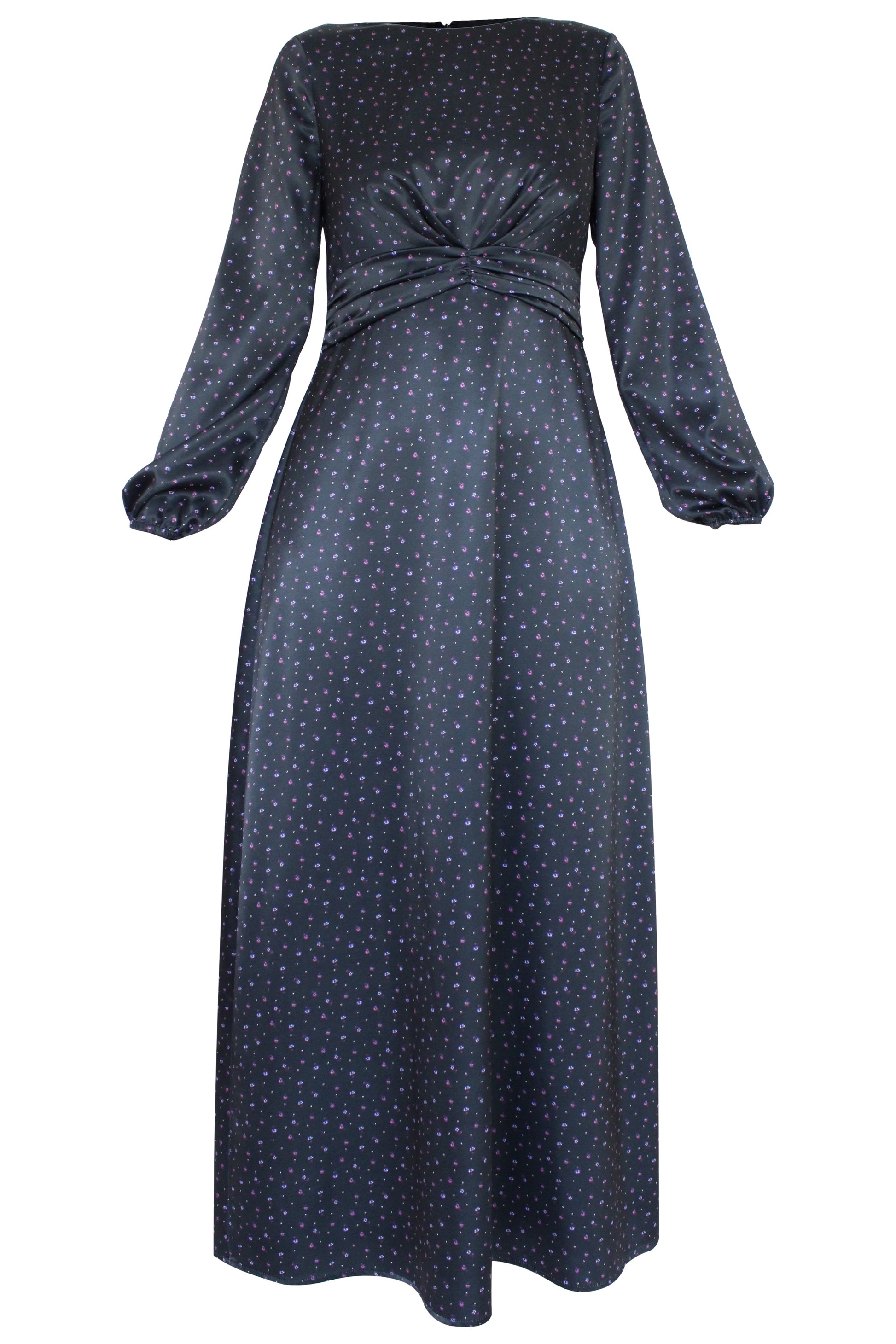 ROBE EN SATIN À IMPRIMÉ FLORAL