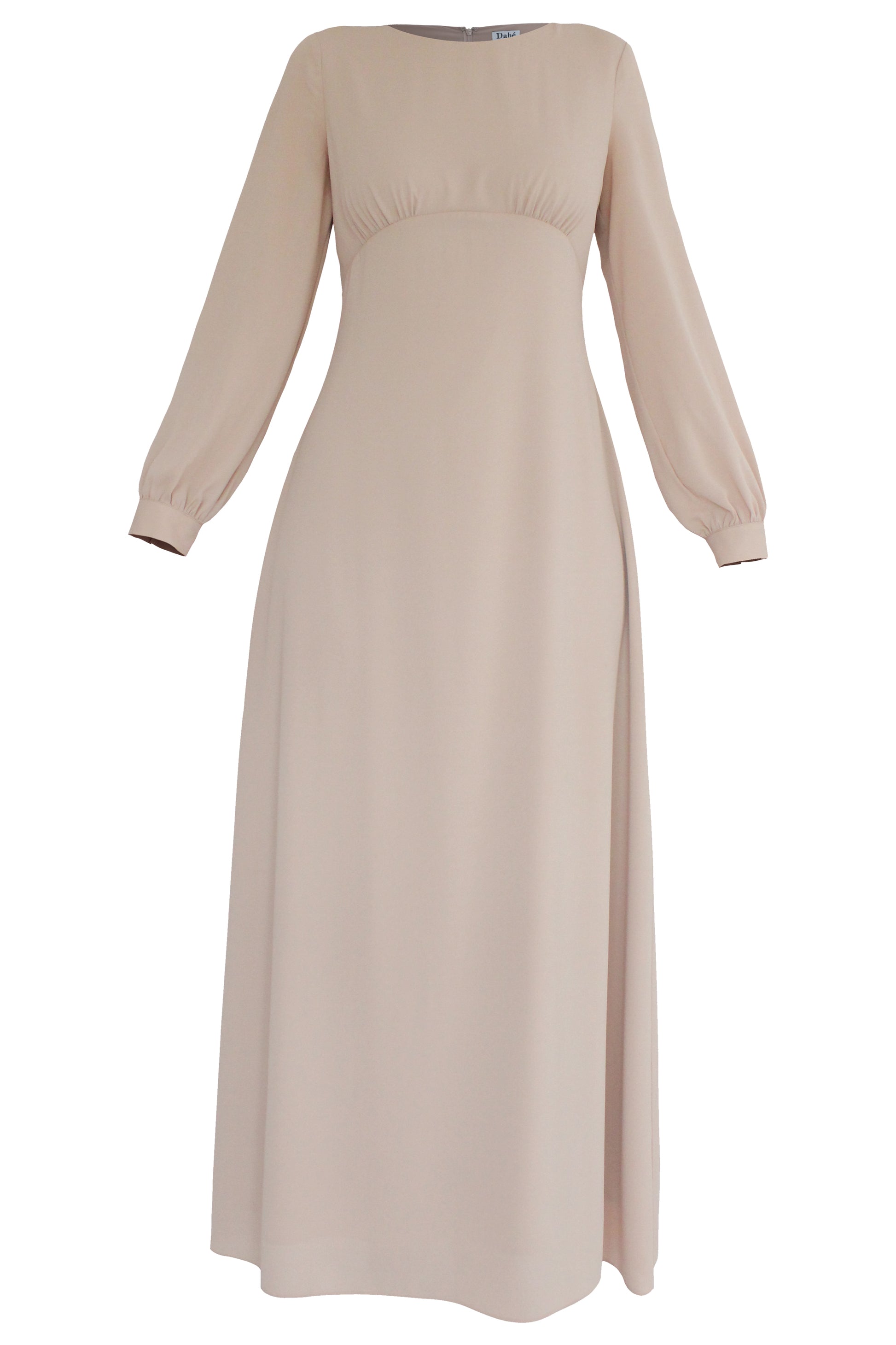 ROBE BEIGE ROSÉ EN CHIFFON