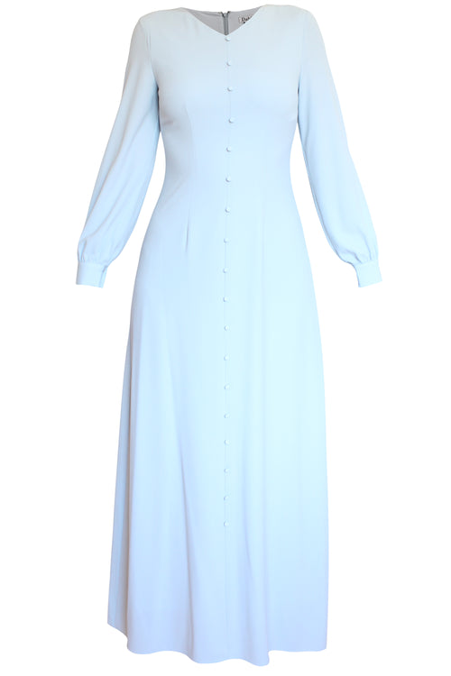 ROBE BLEU À BOUTONS